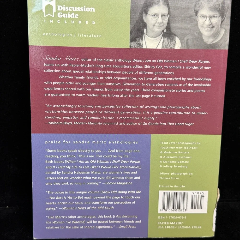 Generation to Generation: Sandra Martz, Shirley Coe, Anthology Paperback 1998